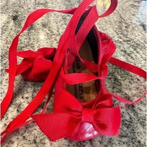 Red ballerina baby shoes Bear Feet